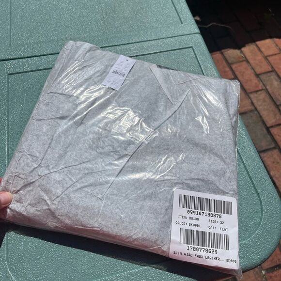 J Crew Faux Leather Slim Wide Leg Pants NWT - Picture 7 of 7